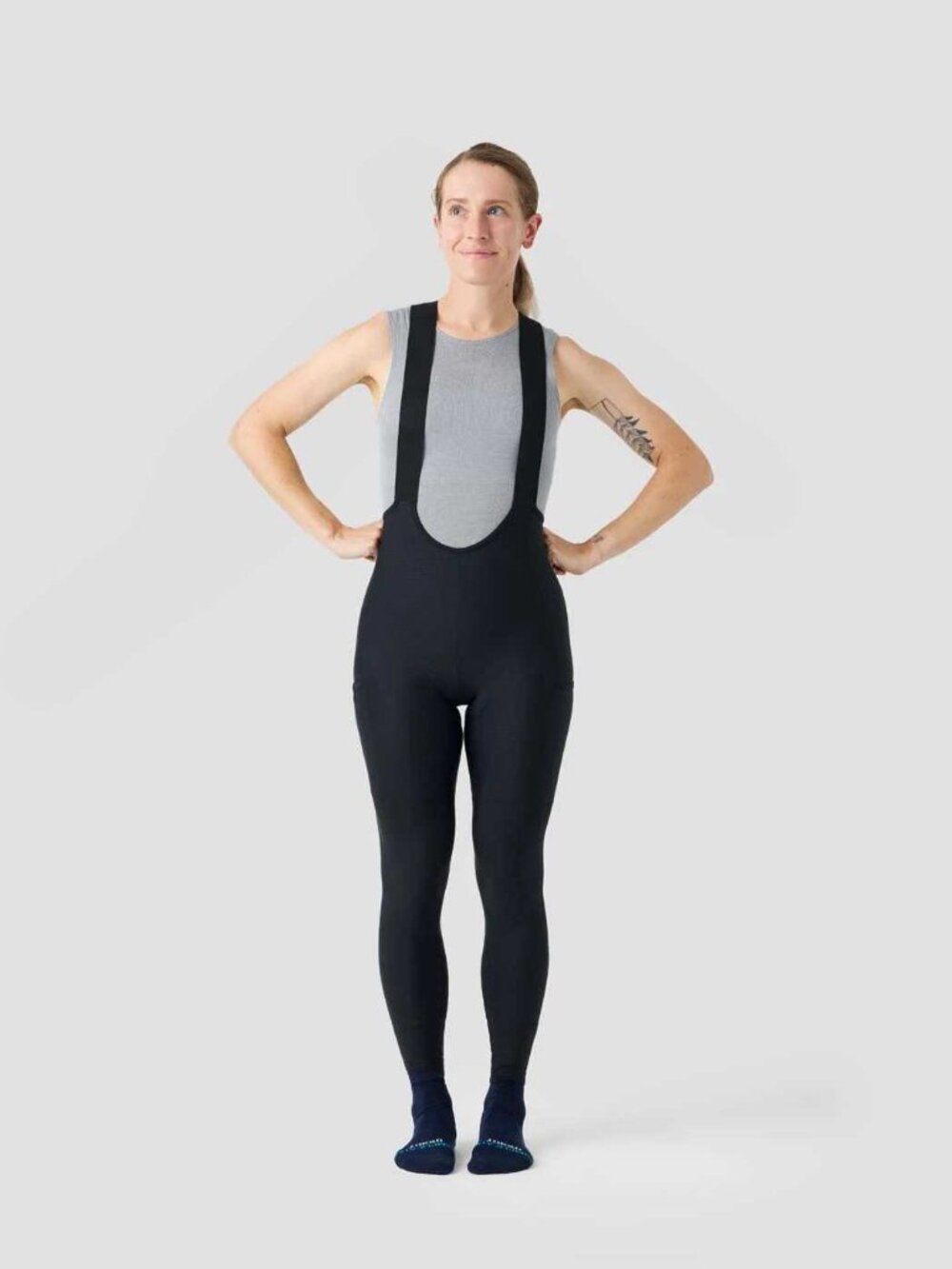 Women's Ornot Lightweight Droptail Cargo Bib Tight - Black- Size L